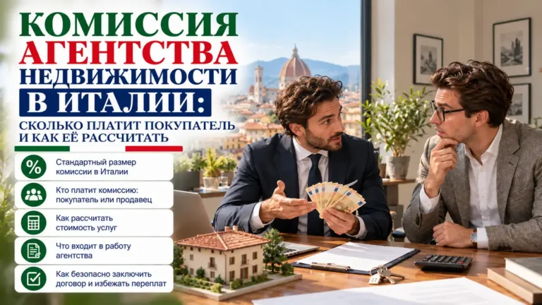 Комиссия агентства недвижимости в Италии: сколько платит покупатель и как её рассчитать