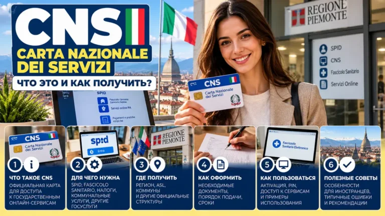 Carta Nazionale dei Servizi (CNS) в Италии: что это, как получить и использовать