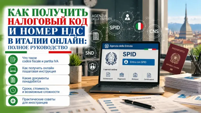 Как получить налоговый код и номер НДС в Италии онлайн: Полное руководство