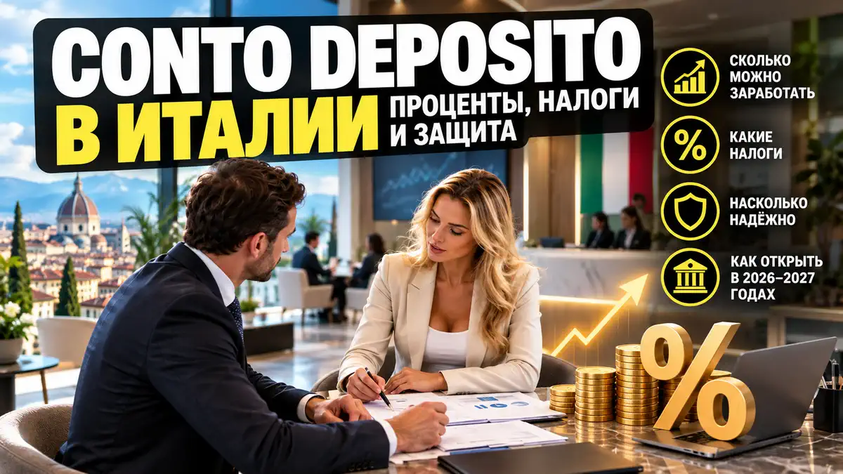 График процентных ставок по депозитам в Италии в 2025 году
