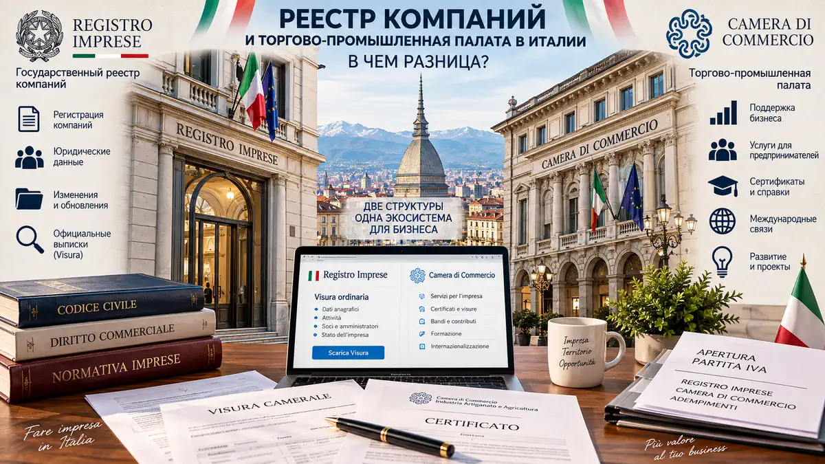 Регистрация бизнеса в Италии: разница между Registro Imprese и Camera di Commercio