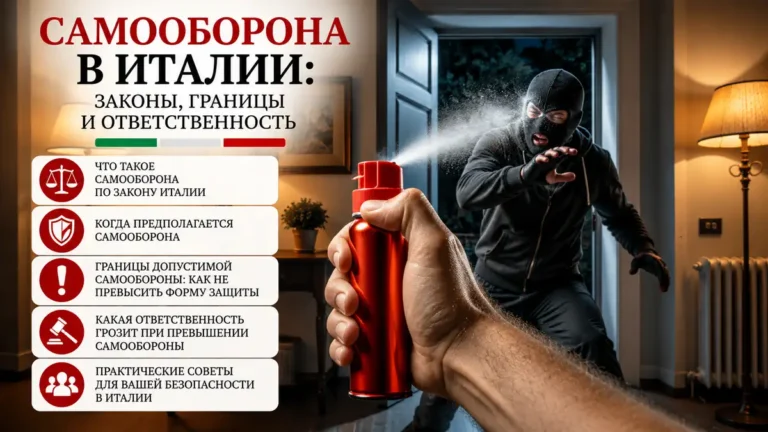 Самооборона в Италии: что разрешено законом и как меняется защита граждан