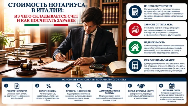 Стоимость нотариуса в Италии: из чего складывается счет и как посчитать заранее
