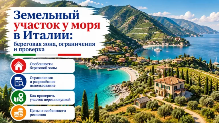 Земельный участок у моря в Италии: береговая зона, ограничения и проверка