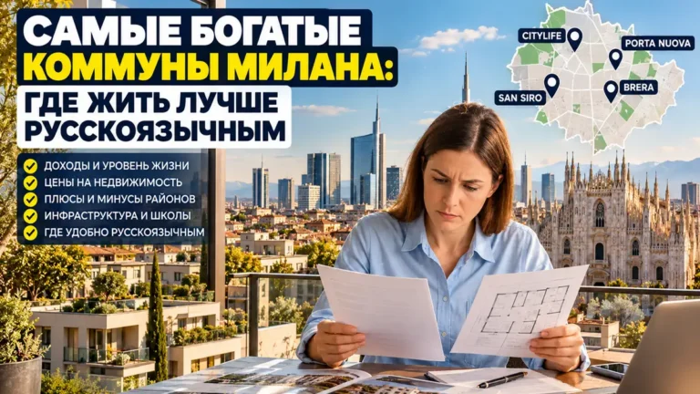 Самые богатые коммуны Милана: доходы жителей и цены на жильё в 2026 году