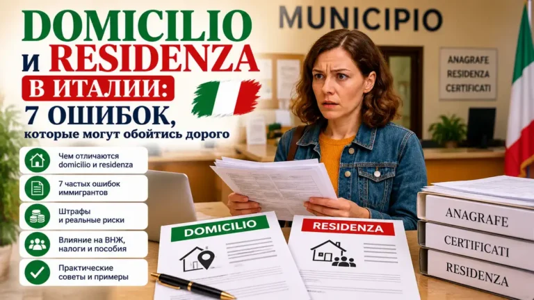 Domicilio и residenza в Италии: 7 ошибок, которые могут обойтись дорого