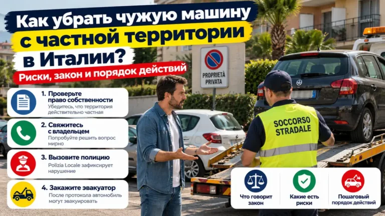 Как убрать чужую машину с частной территории в Италии: полиция, эвакуатор и права собственника