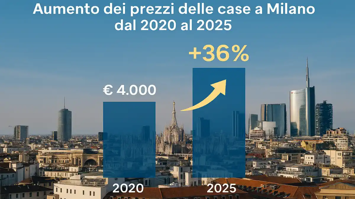 Рост цен на недвижимость в Милане по районам — 2020–2025, таблица и график