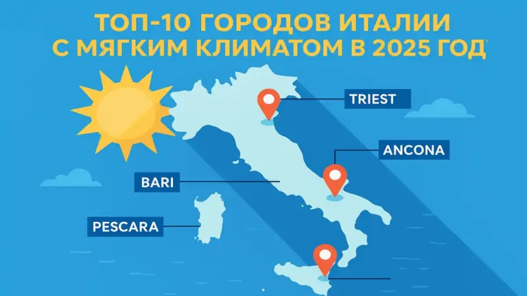 Топ-10 городов Италии с самым приятным климатом в 2025 году: куда поехать в отпуск или переехать на ПМЖ
