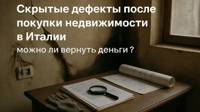Обнаружили скрытые дефекты после покупки квартиры в Италии — что делать и как вернуть деньги?