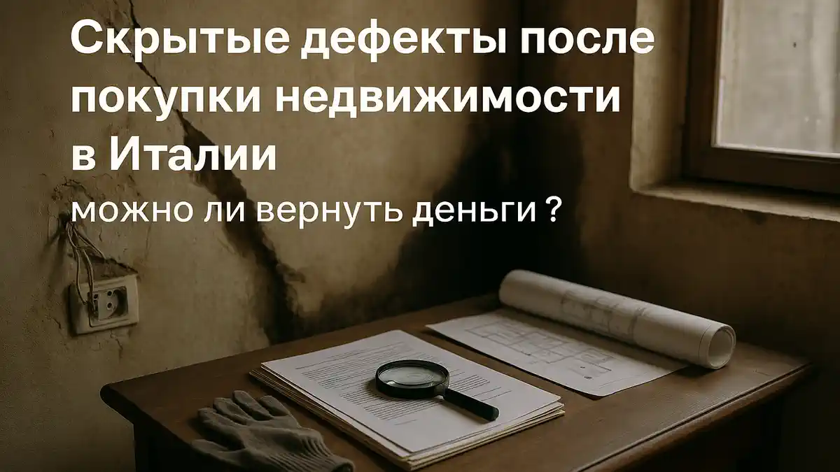 Недвижимость в Италии с проблемами: влажные стены, трещины, юридическая проверка состояния жилья после покупки