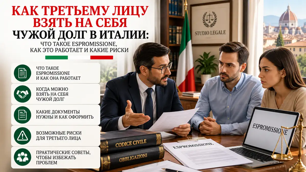 Юрист объясняет механизм espromissione русскоязычным клиентам в Италии