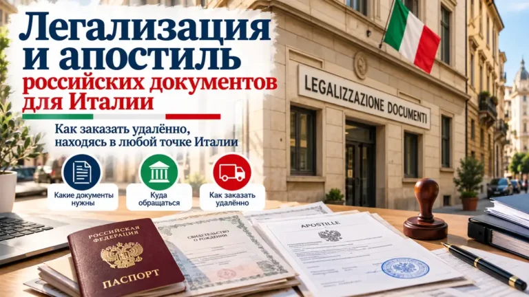 Легализация и апостиль российских документов для Италии: как заказать удалённо