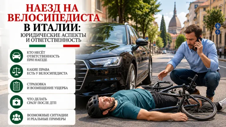 Наезд на велосипедиста в Италии: ответственность, страховка и компенсация