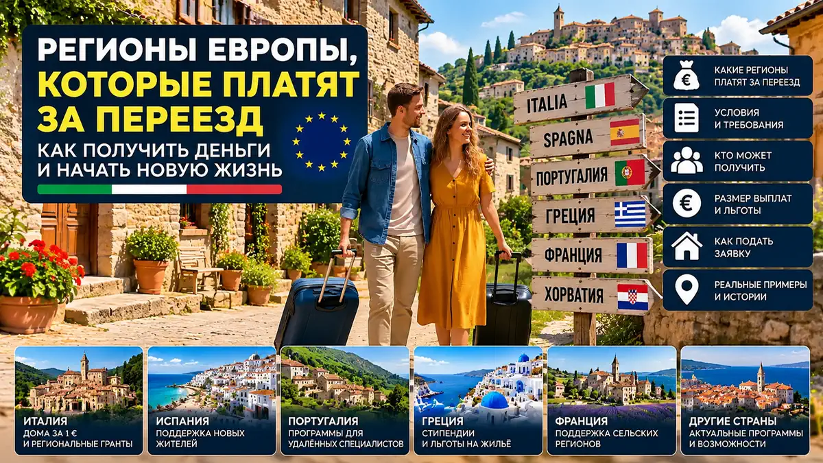 Пара переезжает в деревню в Европе программа поддержки переселенцев