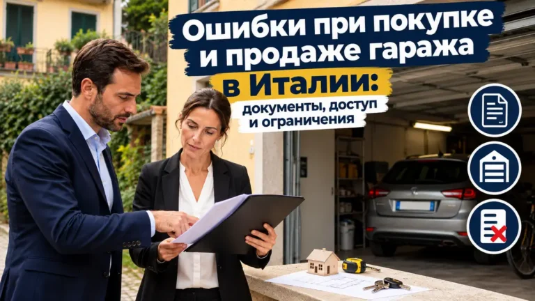 Ошибки при покупке и продаже гаража в Италии: документы, доступ и ограничения