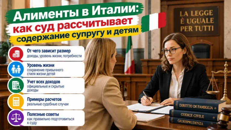 Как суд в Италии рассчитывает алименты: уровень жизни и скрытые доходы
