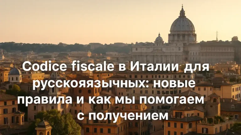 Codice fiscale в Италии для русскоязычных: новые правила и как мы помогаем с получением