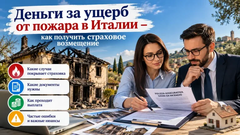 Деньги за ущерб от пожара в Италии: как получить страховое возмещение