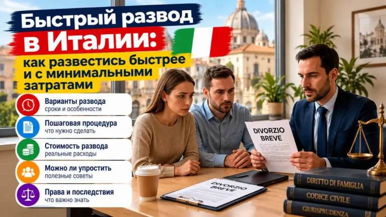 Быстрый развод в Италии: как развестись быстрее и с минимальными затратами