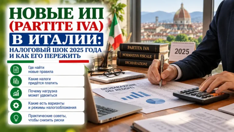 Новые ИП (Partite IVA) в Италии: налоговый шок 2025 года и как его пережить