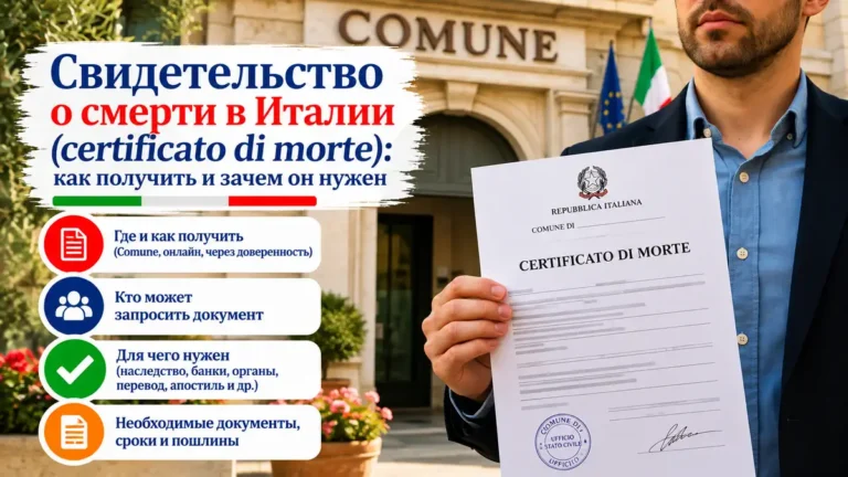 Свидетельство о смерти в Италии (certificato di morte): как получить и зачем он нужен