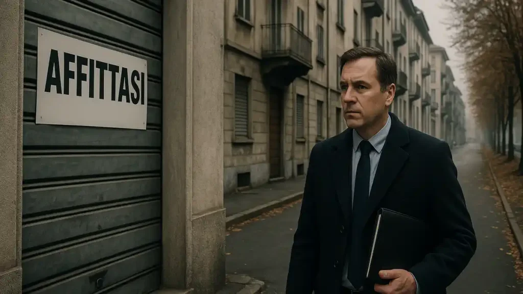 Пустующие квартиры в Турине на фоне городского пейзажа