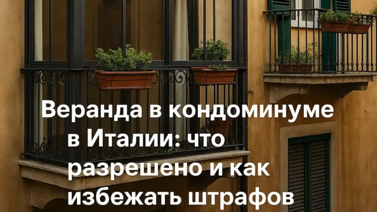 Веранда в кондоминиуме в Италии: что разрешено и как избежать штрафов