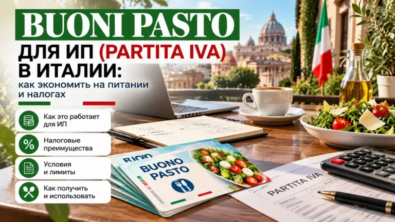 Талоны на питание (Buoni pasto) для ИП (Partita IVA) в Италии: как экономить на питании и налогах