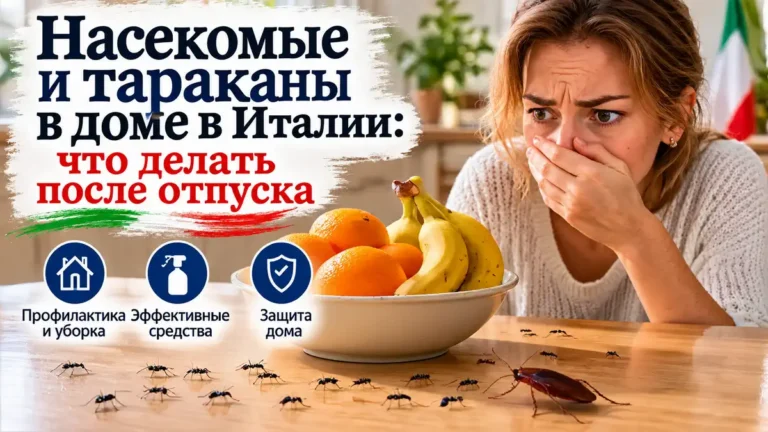 Насекомые и тараканы в доме в Италии: что делать после отпуска