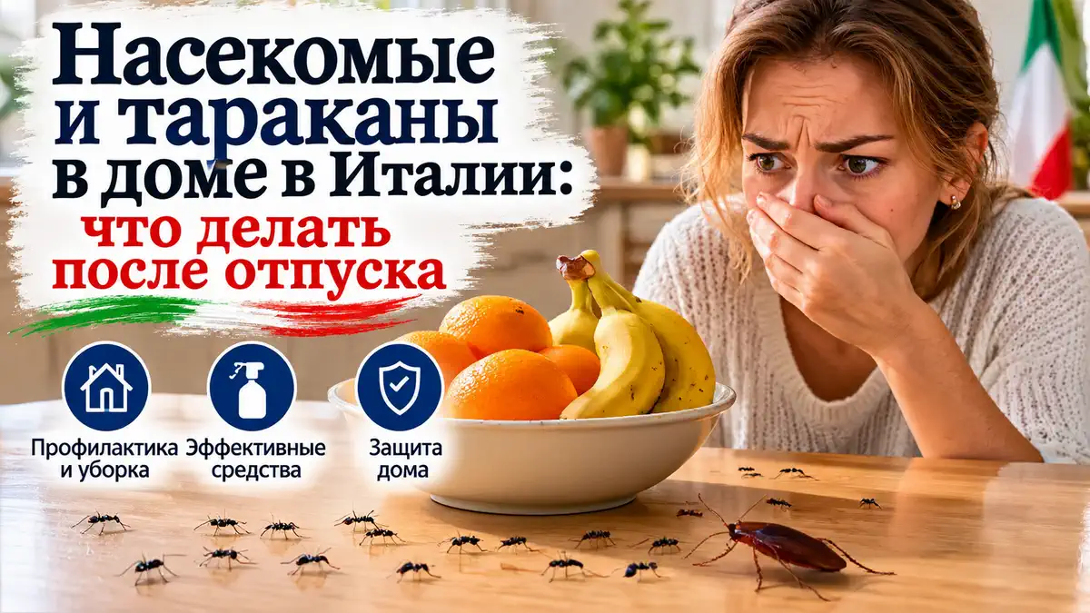 Насекомые и тараканы в итальянском дом Насекомые и тараканы в доме в Италии: как их обнаружить и устранить после отпуска.