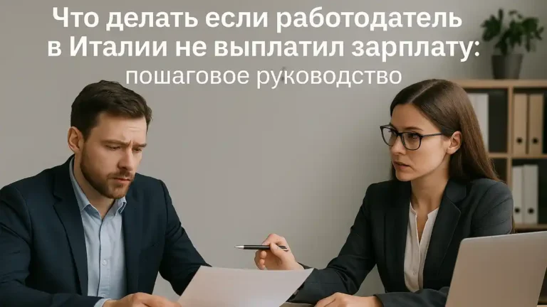 Что делать если работодатель в Италии не выплатил зарплату 2025?