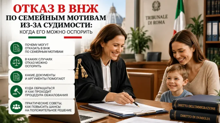 Отказ в ВНЖ по семейным мотивам из-за судимости: когда его можно оспорить