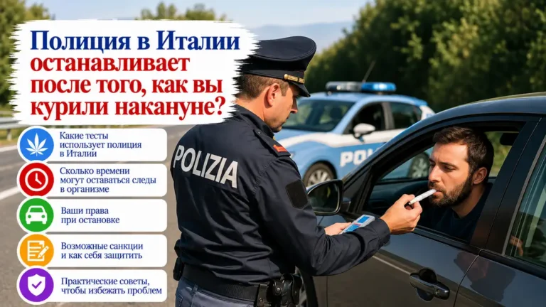 Что делать, если полиция в Италии останавливает после того, как вы курили накануне?