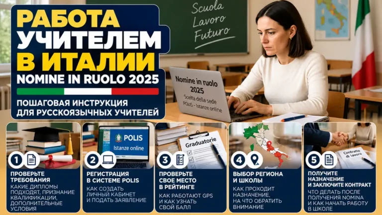 Работа учителем в Италии: как проходит постоянное назначение в школу в 2026/27