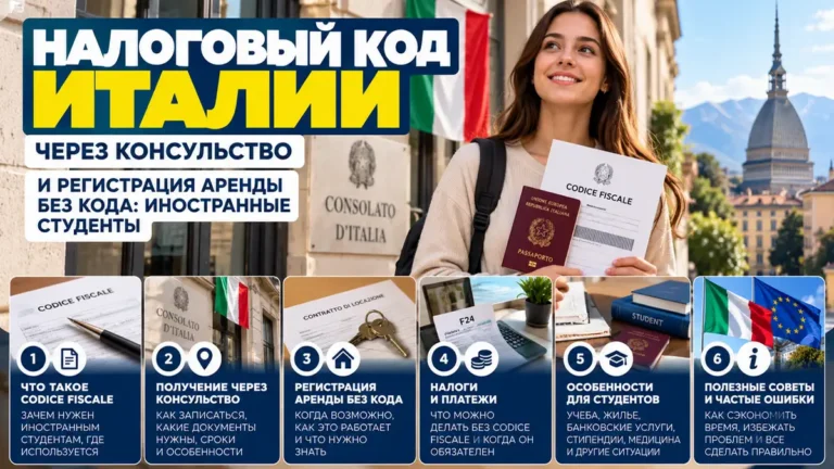 Codice fiscale для иностранного студента: консульство, Universitaly и регистрация аренды без кода