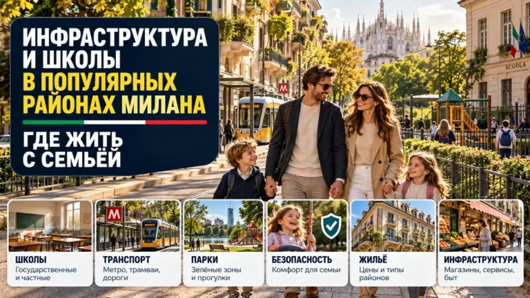 Школы и инфраструктура районов Милана: как семье проверить локацию перед выбором жилья