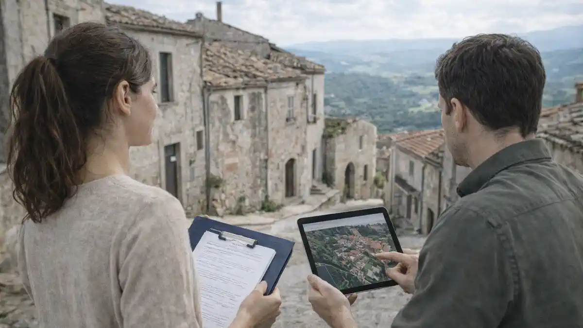 Дом за 1 евро в Petrella Tifernina, Молизе Каменный борго Молизе и сцена выбора дома для восстановления