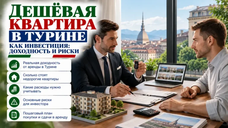 Дешёвая квартира в Турине как инвестиция: доходность и риски