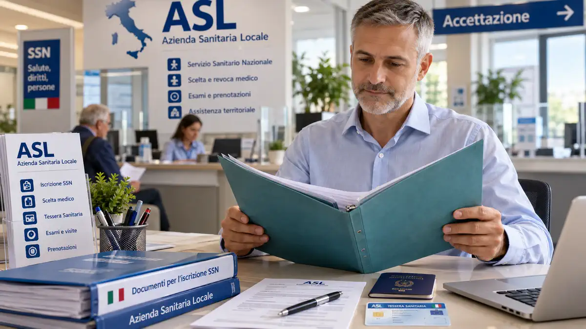 регистрация в ASL в Италии для SSN и tessera sanitaria