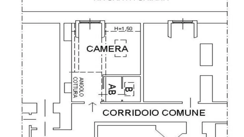 планировка квартиры в центре Турина