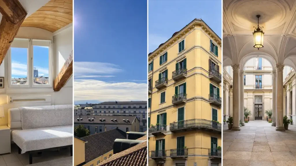 мансардная студия в районе Cittadella в Турине после ремонта