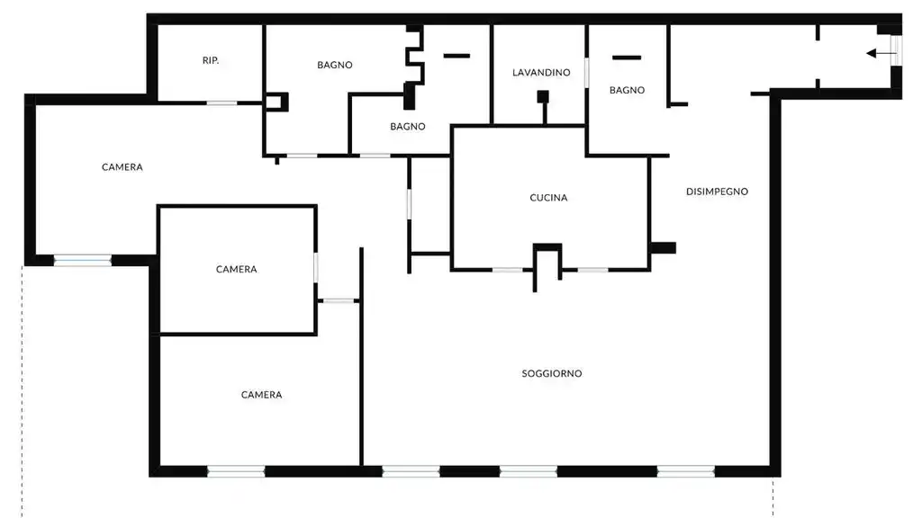 планировка квартиры Gran Madre в Турине