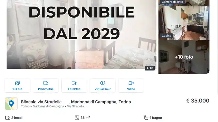 нуда проприета в компактной квартире на Via Stradella в Madonna di Campagna