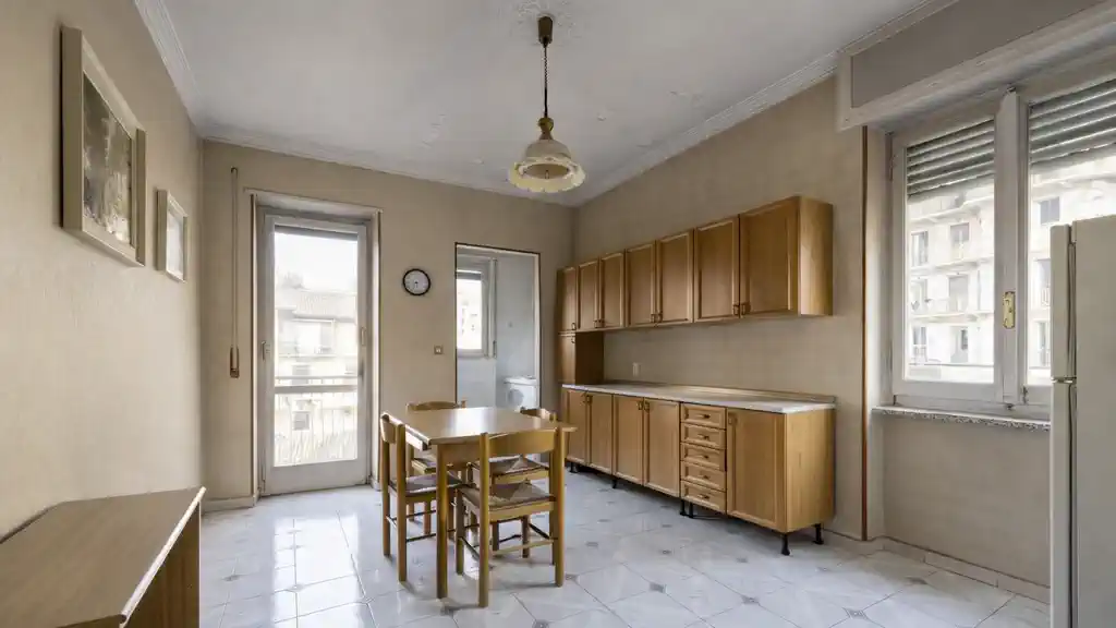 главная жилая зона после ремонта в квартире San Donato Турин