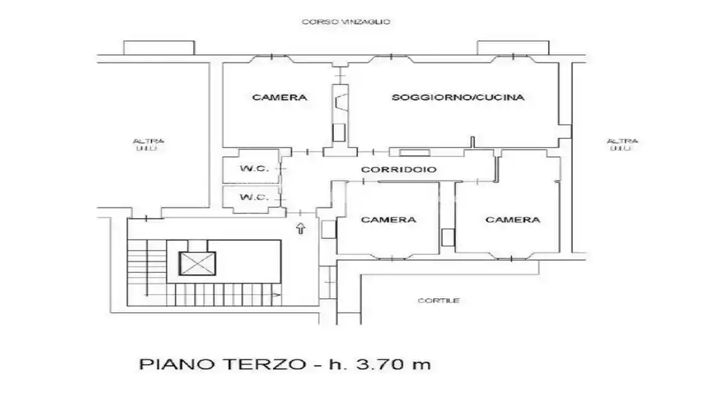 планировка лофта в историческом центре Турина