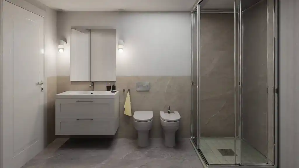 ванная комната и отделка в loft 104 м² в районе Vanchiglia Турин