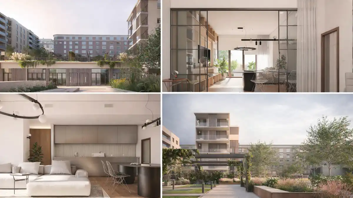 новая квартира в Porta Romana Милан с современной отделкой и внешней зоной