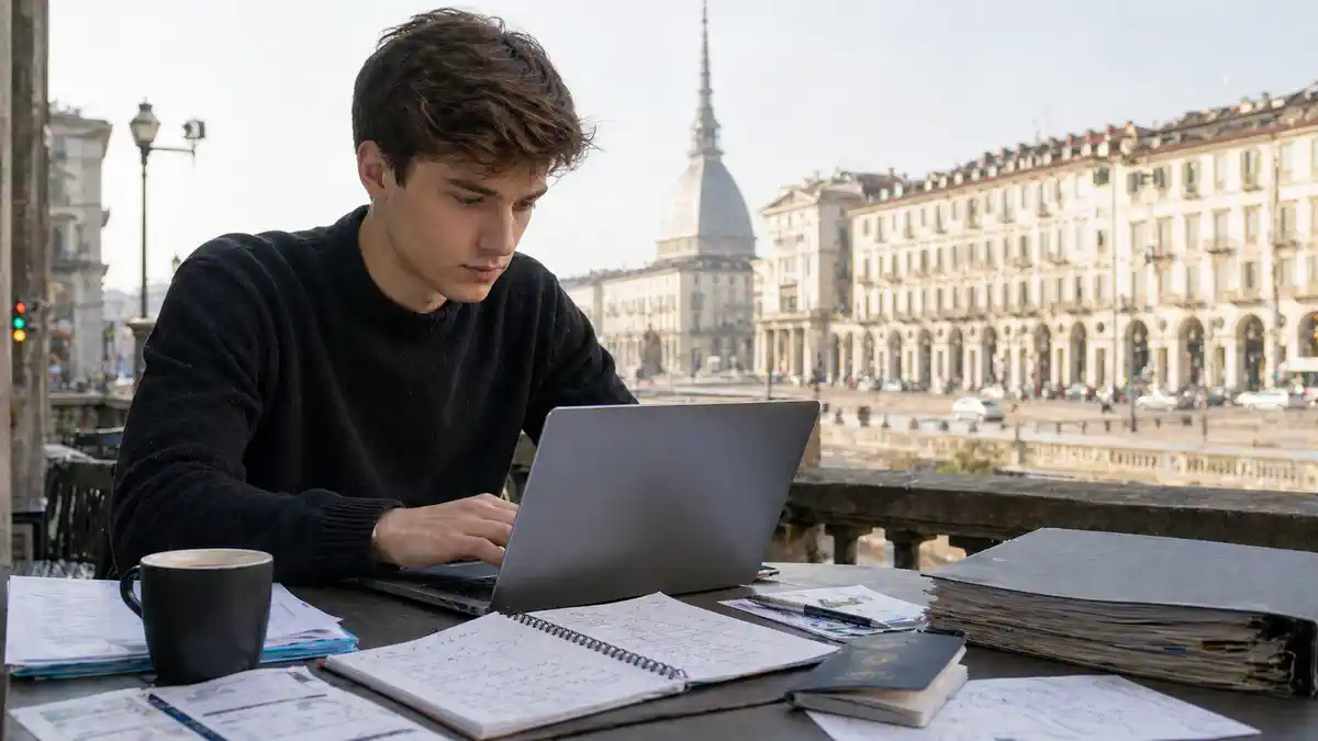 Абитуриент готовит поступление в Politecnico di Torino