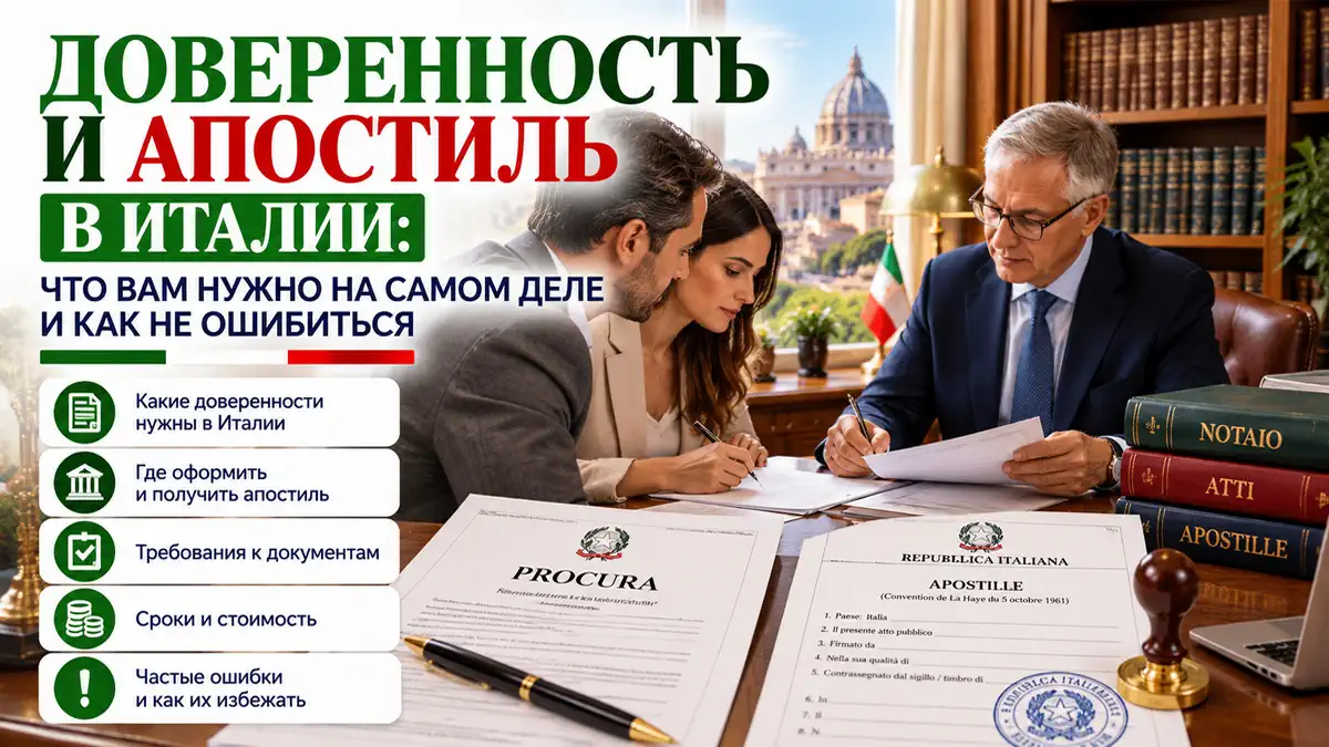 доверенность апостиль Италия документы